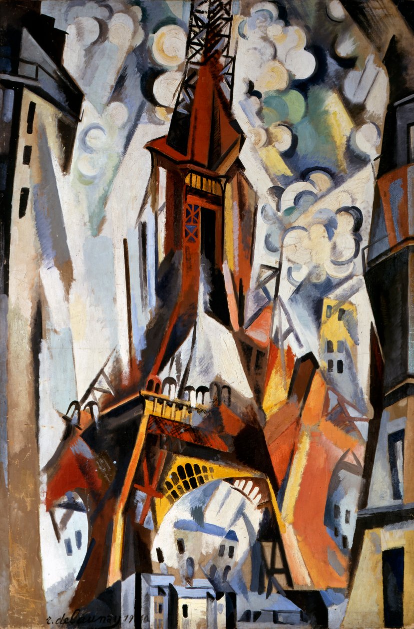 De Eiffeltoren, 1910-1911 door Robert Delaunay