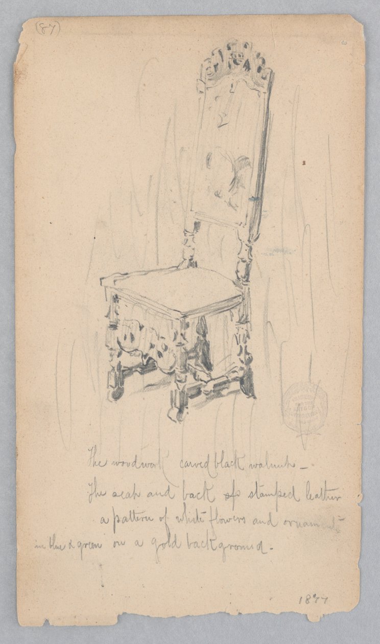 Stoel door Robert Frederick Blum