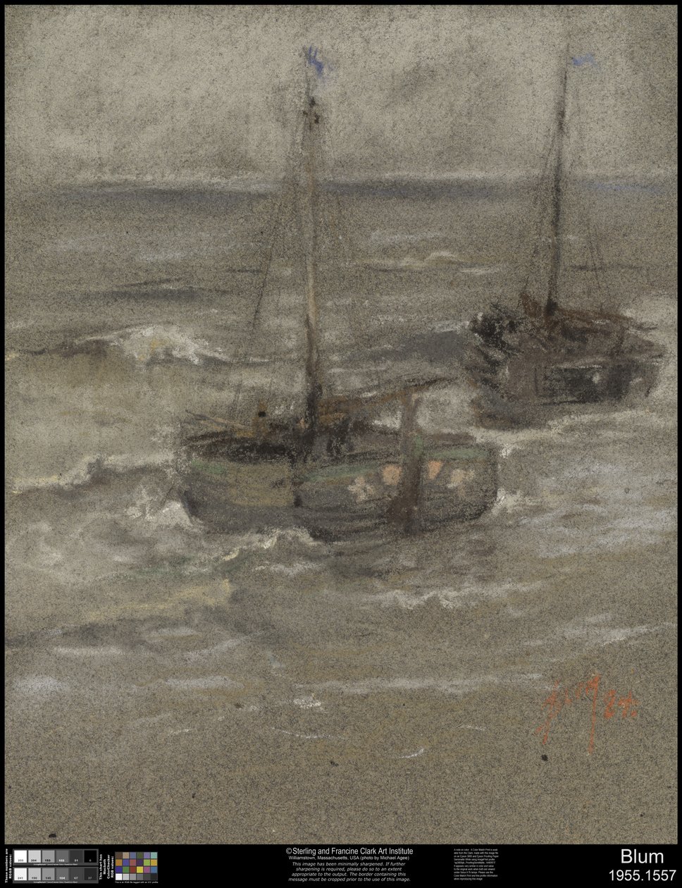 Vissersboten voor anker, 1884 door Robert Frederick Blum