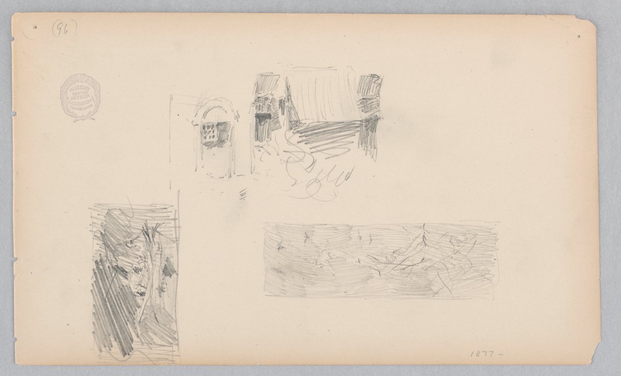 Straatscène door Robert Frederick Blum
