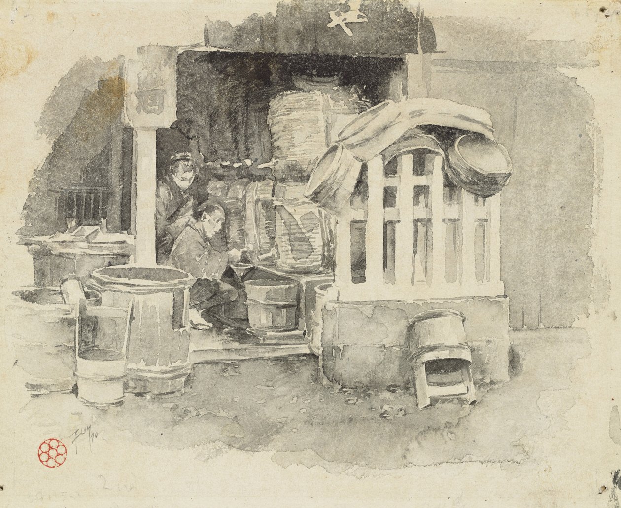 Waar sake wordt verkocht, 1890 door Robert Frederick Blum