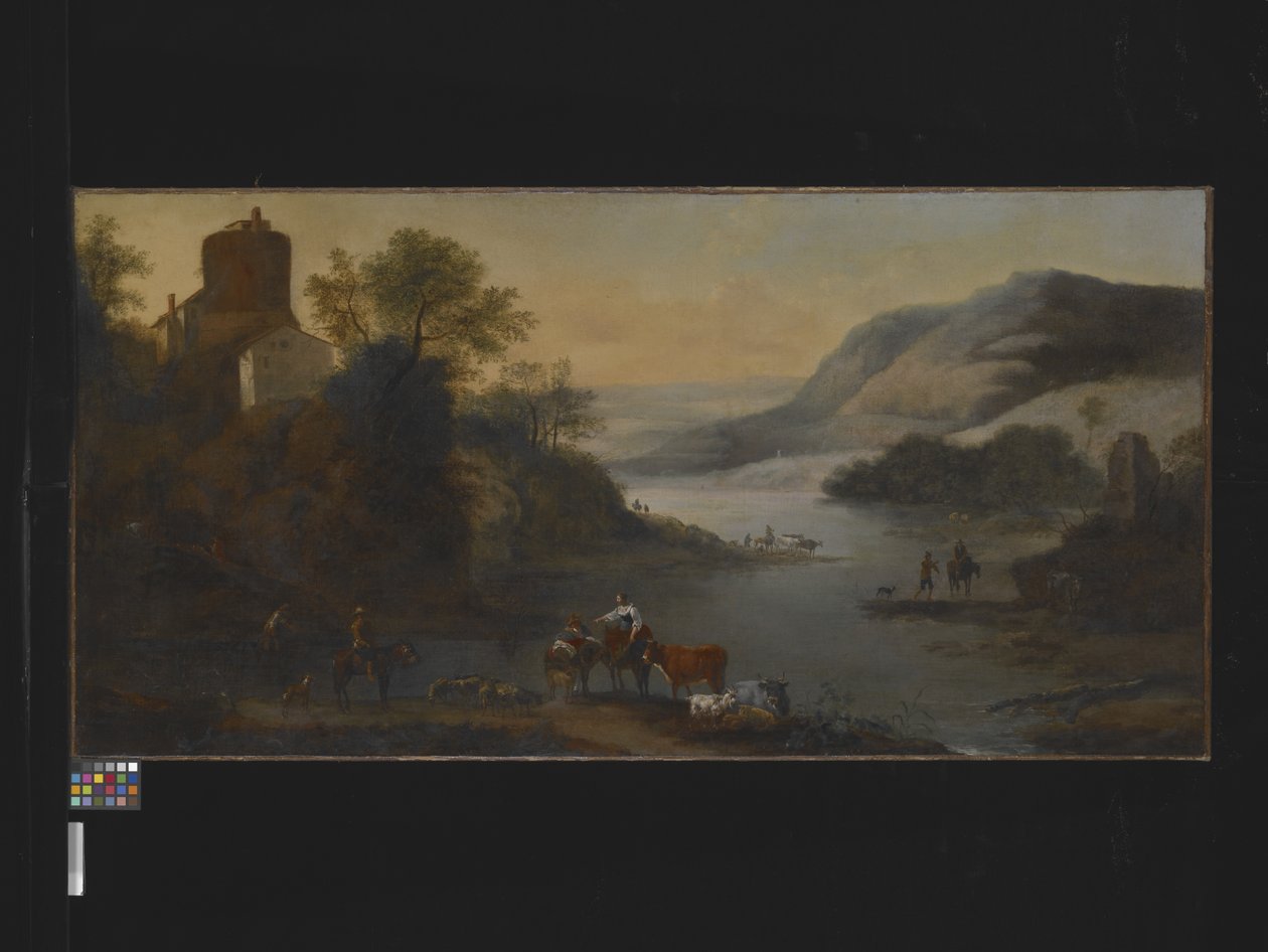 Landschap met dieren door Robert Griffier