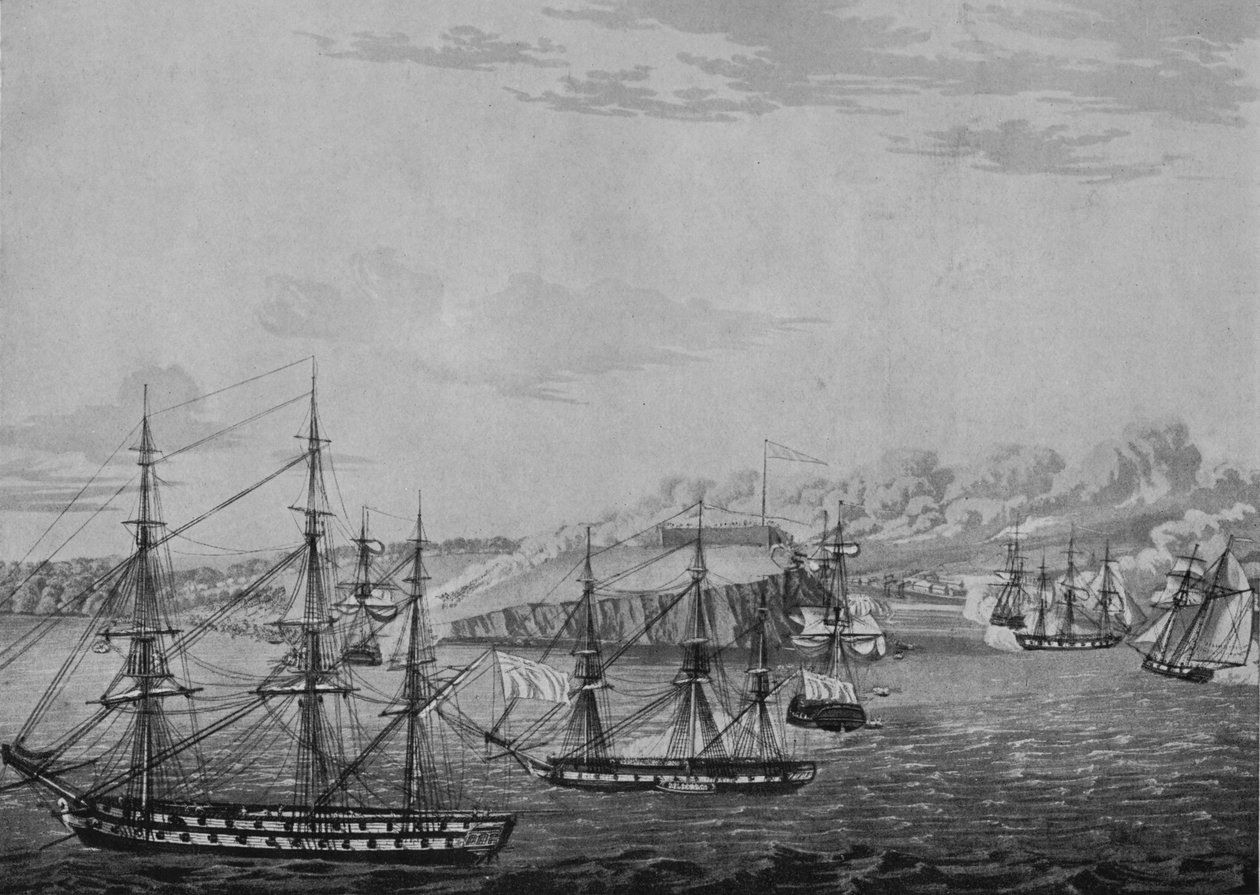 De val van Oswego, ca. 1815 door Robert Havell