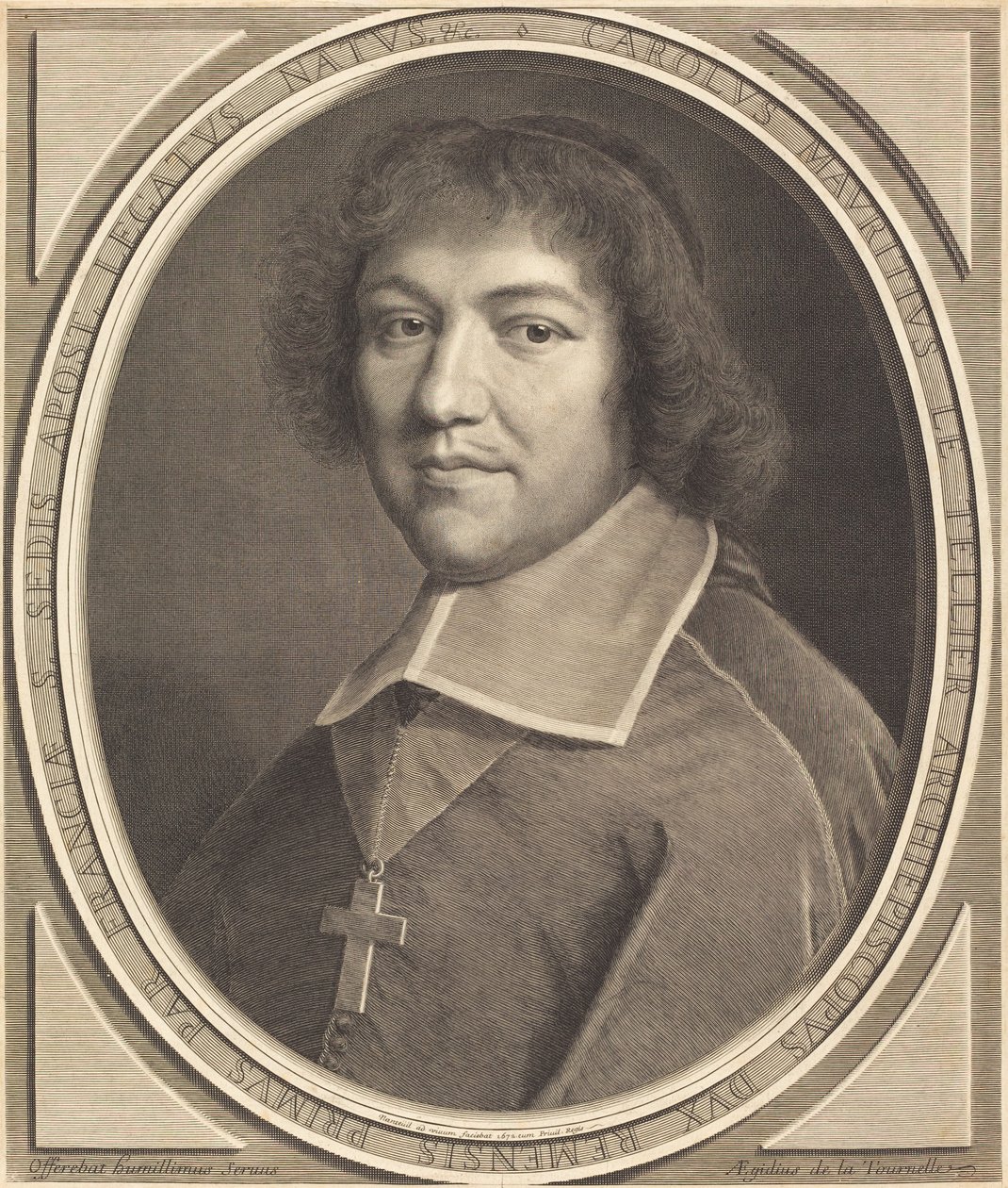 Charles-Maurice Le Tellier door Robert Nanteuil
