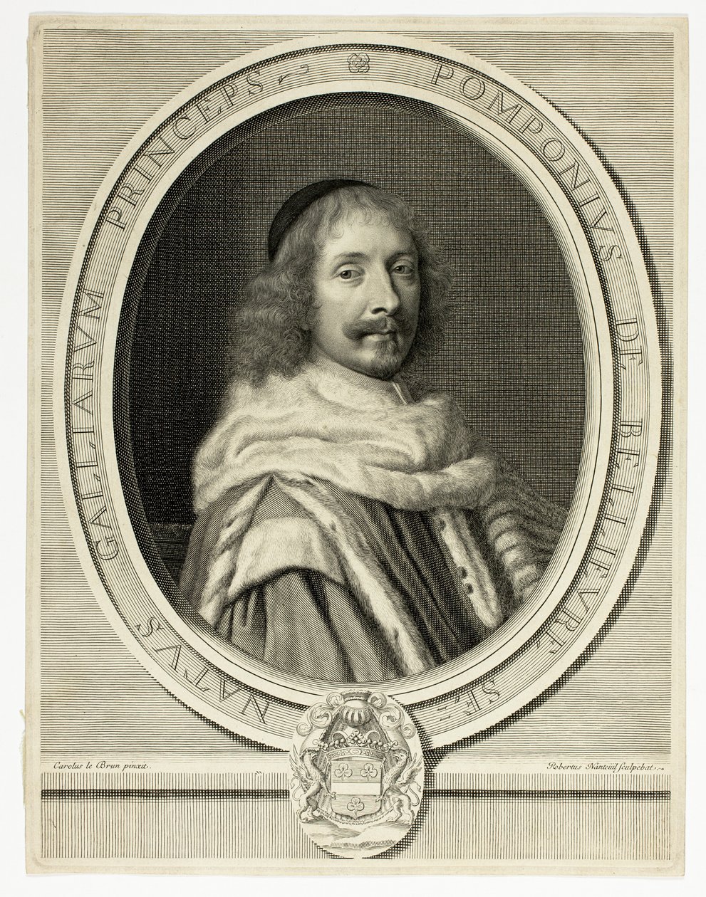 Portret van Pompone de Bellièvre door Robert Nanteuil