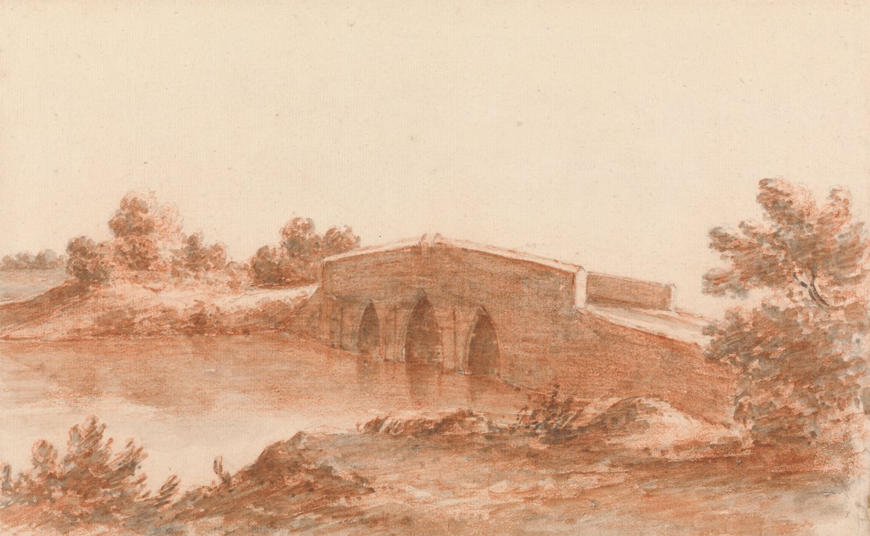 Een Brug in een Landschap door Robert Price