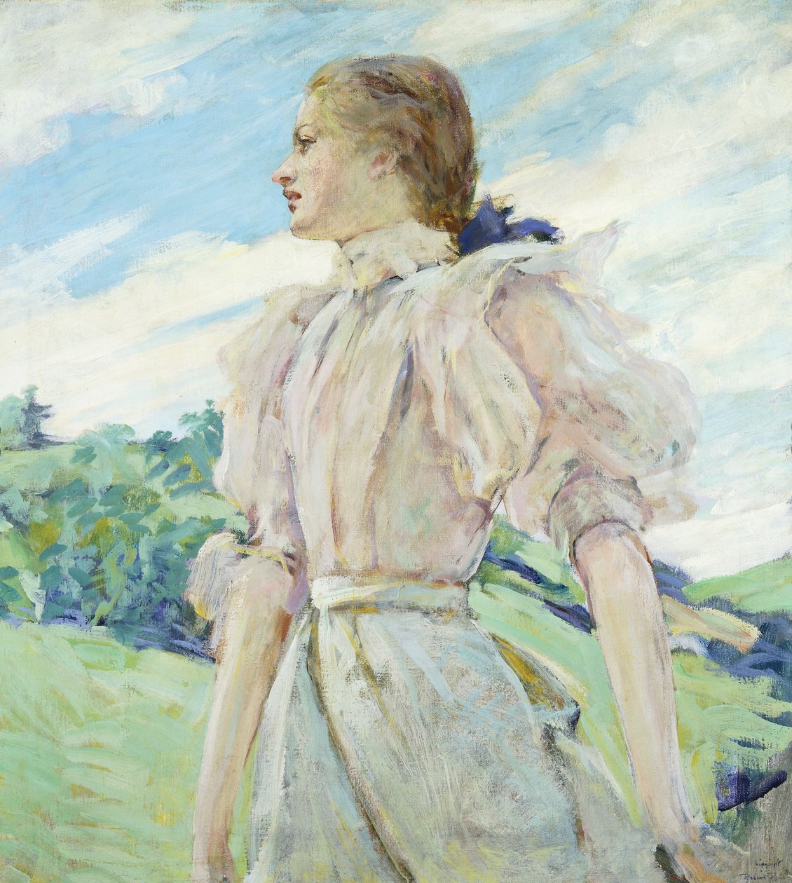 Een Winderige Dag, ca. 1898 door Robert Reid