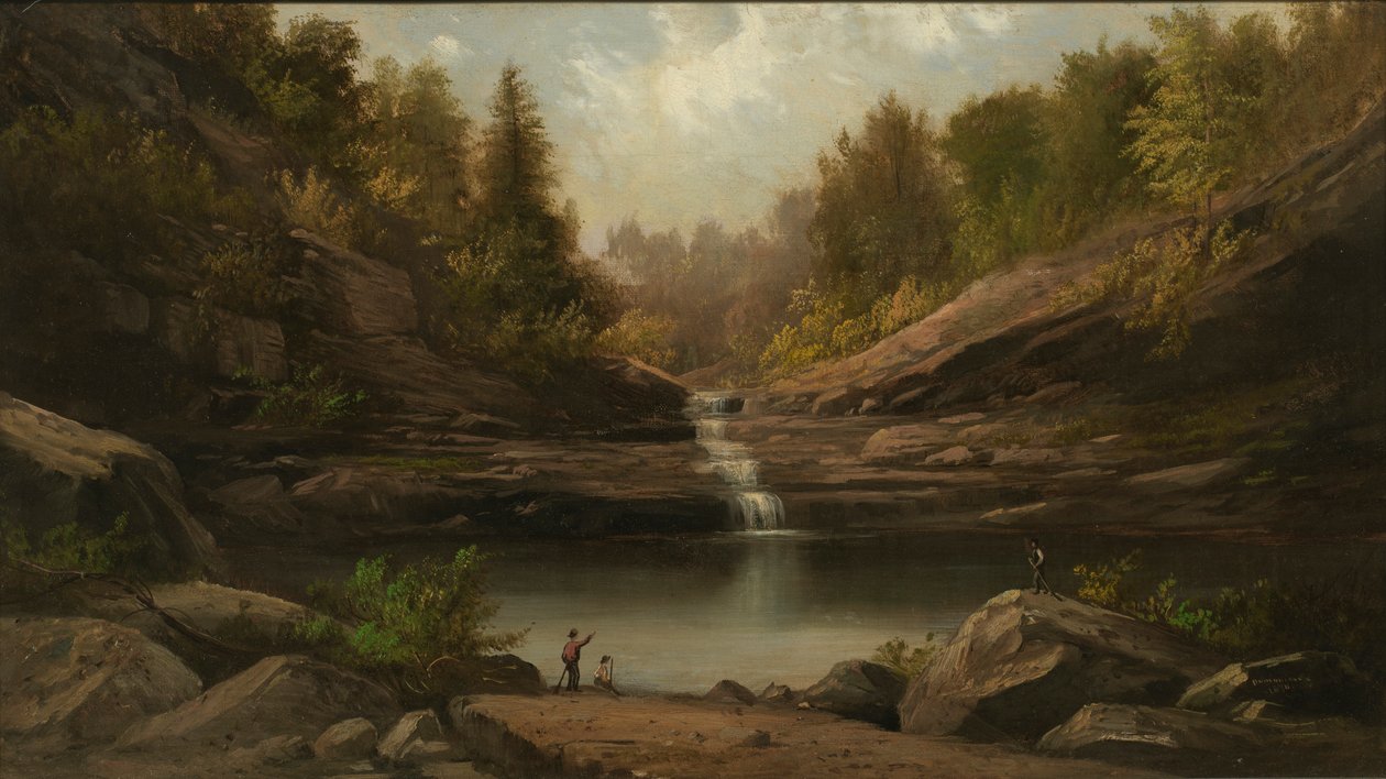 Bergzwembad door Robert S. Duncanson