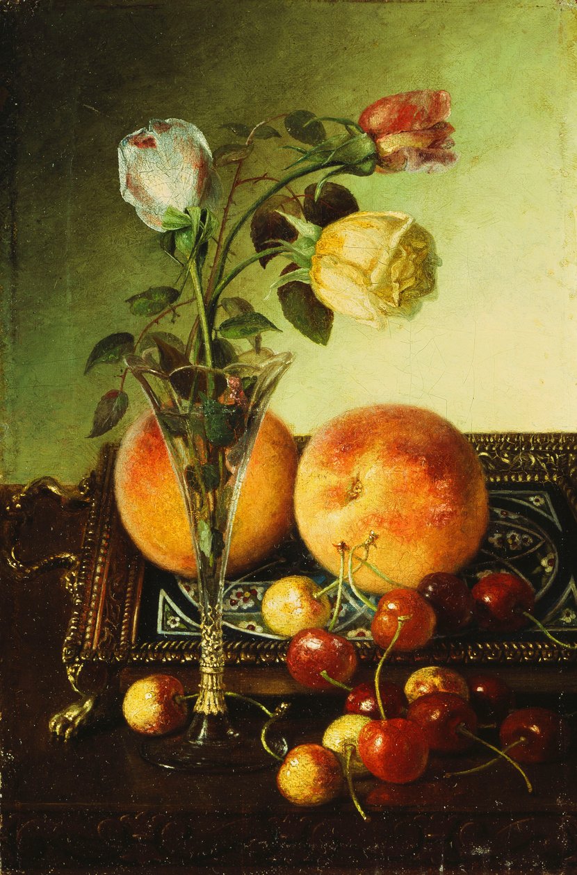 Rozen, Perziken en Kersen, 1891 door Robert Spear Dunning