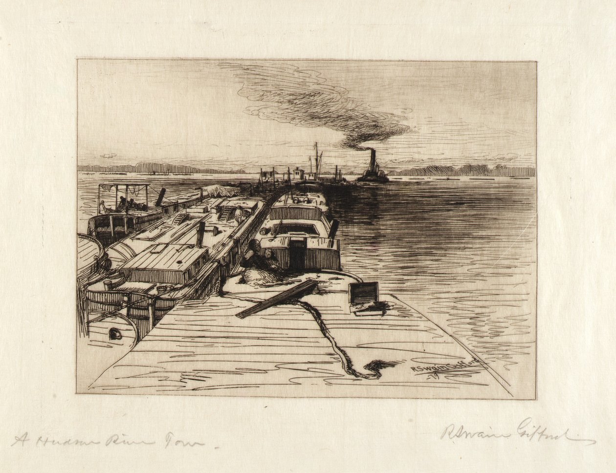 Een tocht over de Hudson-rivier door Robert Swain Gifford