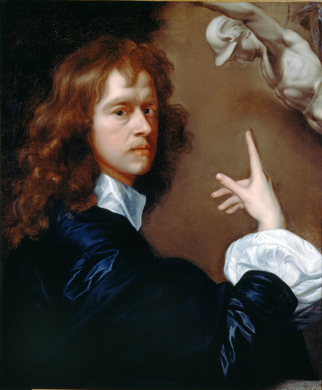 Zelfportret, ca. 1640-1650 door Robert Walker