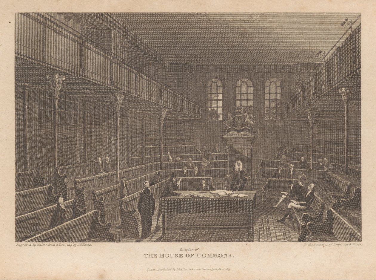 Interieur van het House of Commons door Robert Wallis