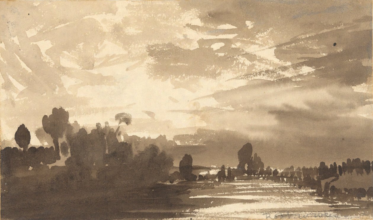 Landschap door Robert Walter Weir