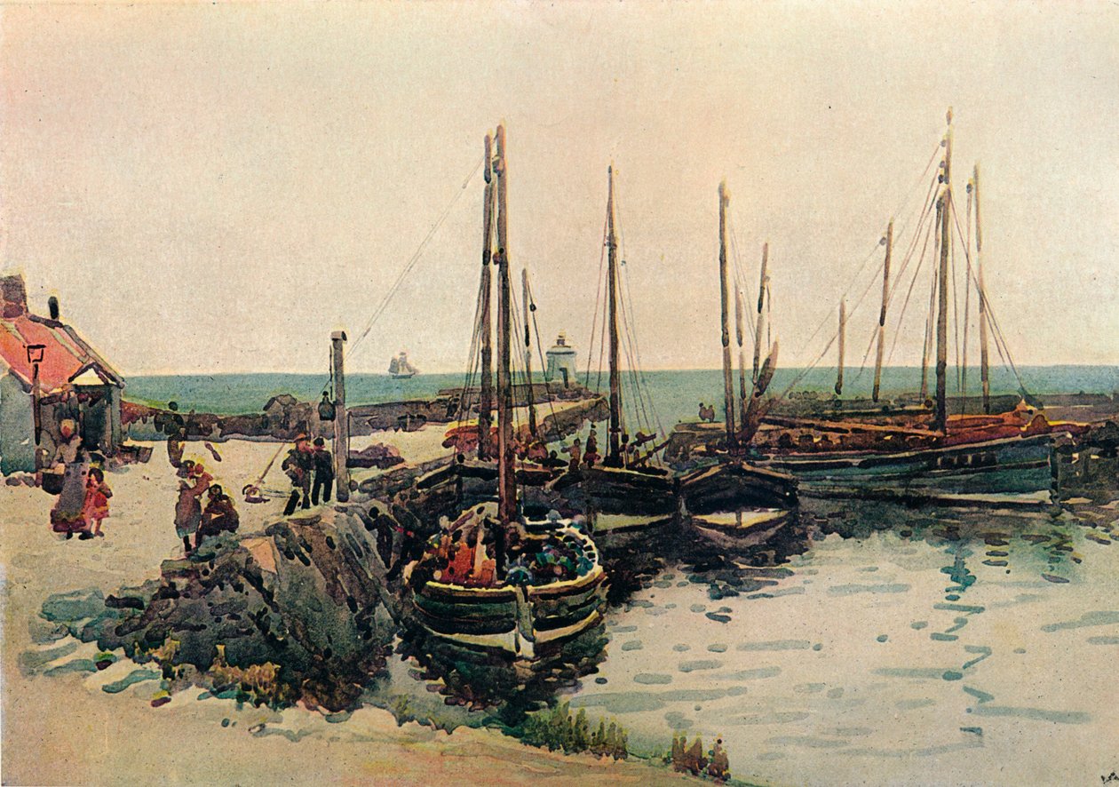 Rosehearty, ca. 1909 door Robert Weir Allan