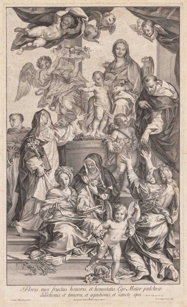 Maagd en Kind met Heiligen door Robert van Audenaerd