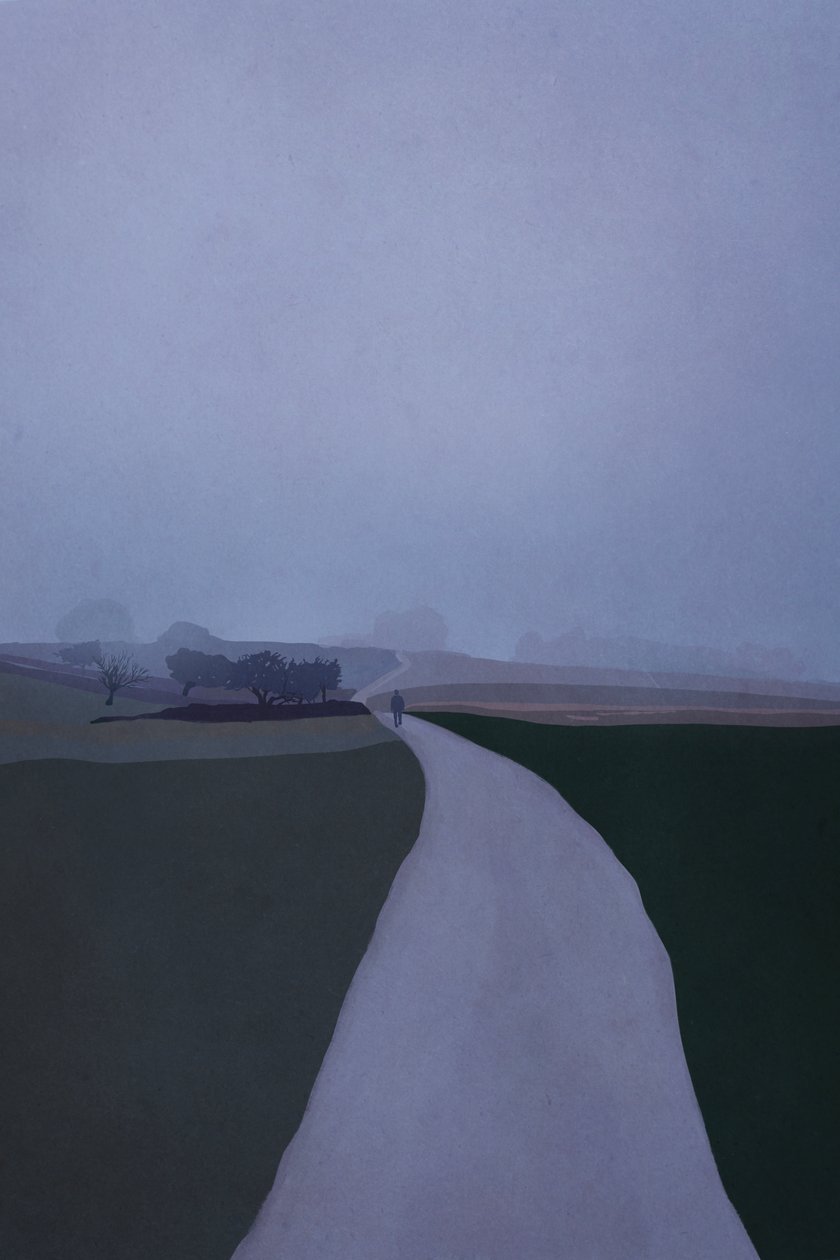 Mistige weg, 2023 door Roberta Murray