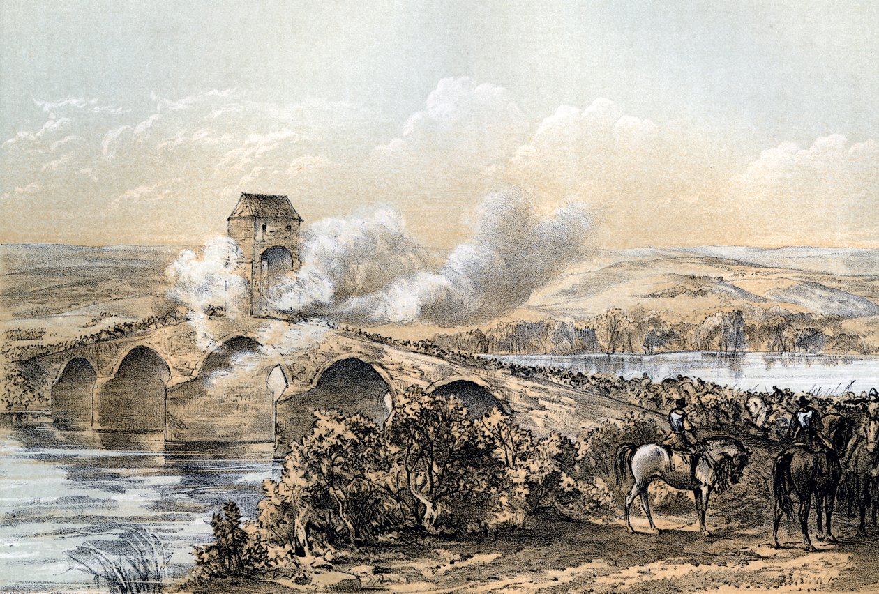 De slag bij Bothwell Bridge, 1679 19e eeuw door Robertson
