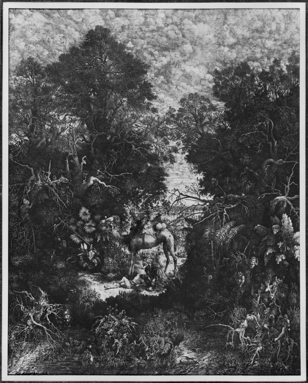 De barmhartige Samaritaan, 1861 door Rodolphe Bresdin