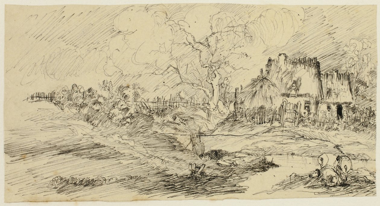 Landschap door Rodolphe Bresdin