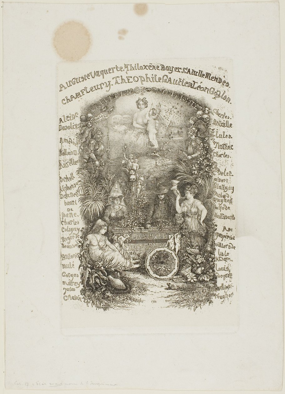 Frontispice voor de Revue Fantaisiste door Rodolphe Bresdin