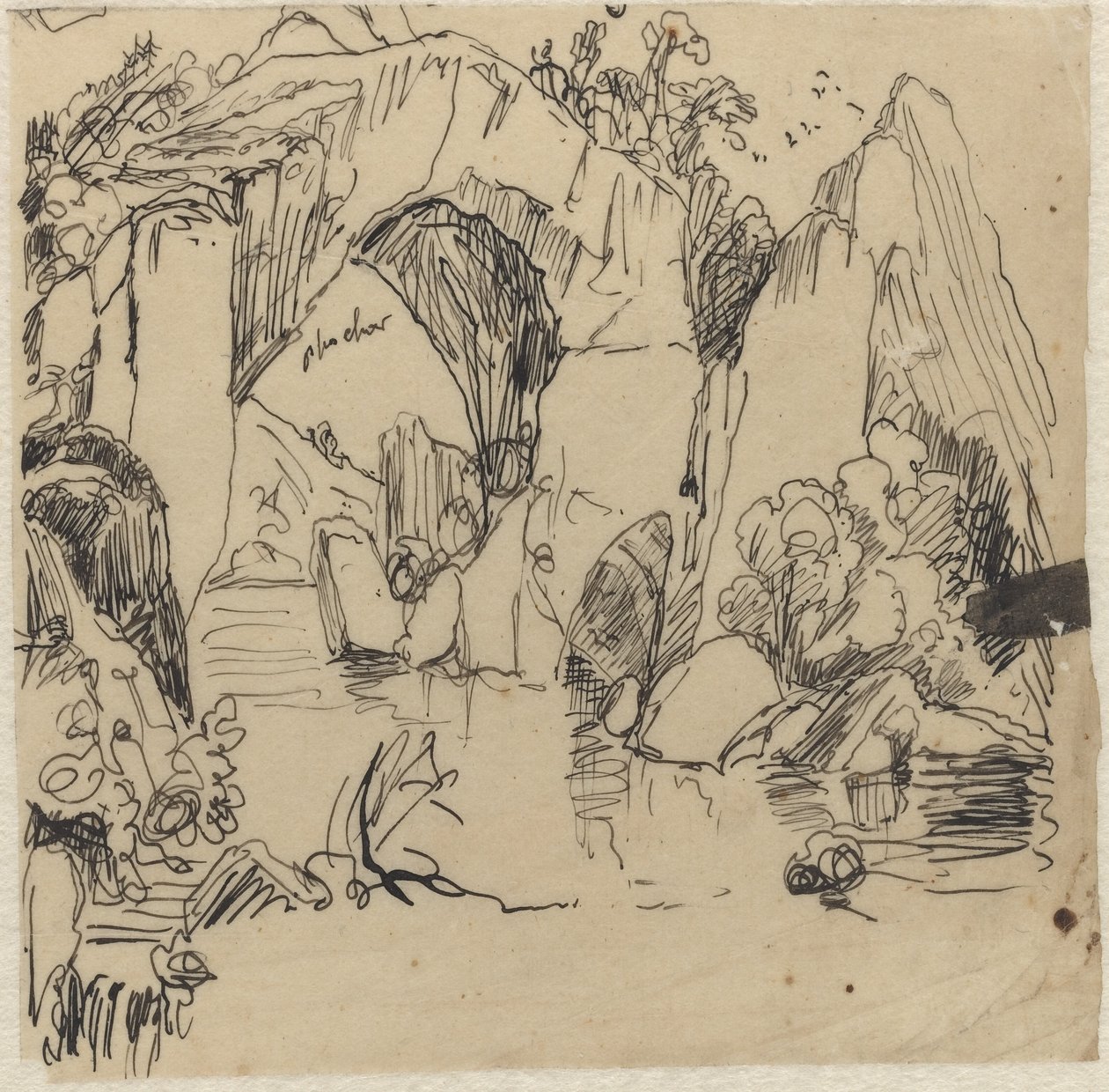 Landschap door Rodolphe Bresdin