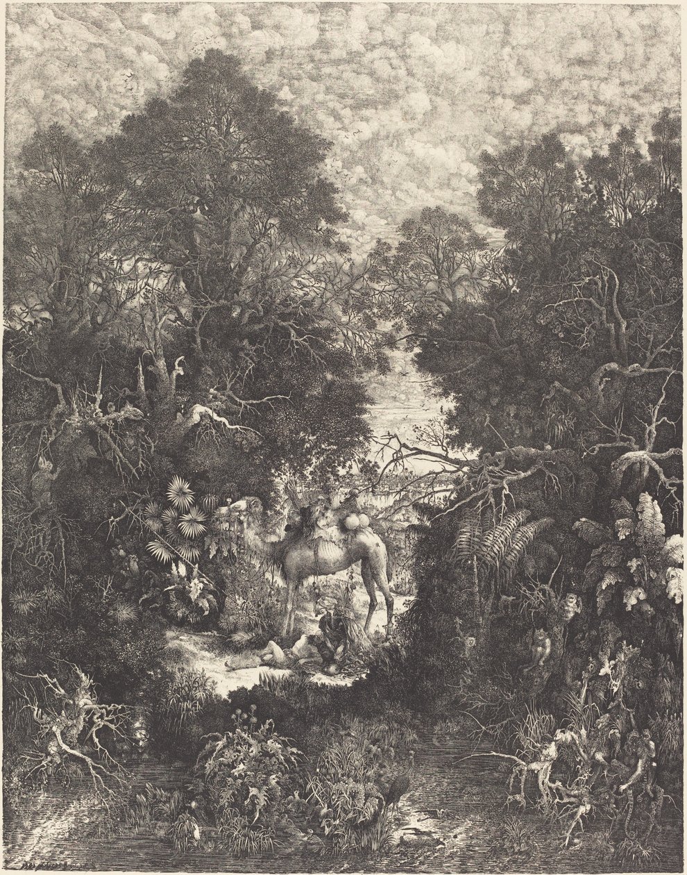 De barmhartige Samaritaan door Rodolphe Bresdin