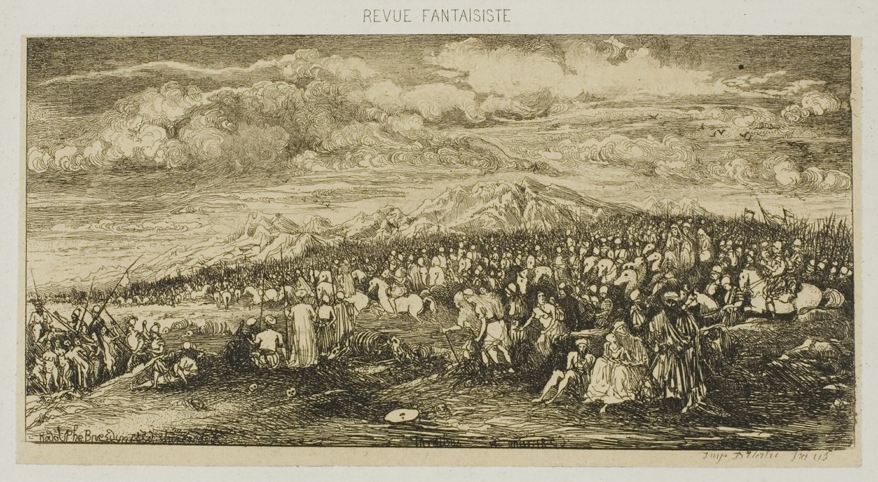 Het Romeinse leger, uit Revue Fantaisiste door Rodolphe Bresdin