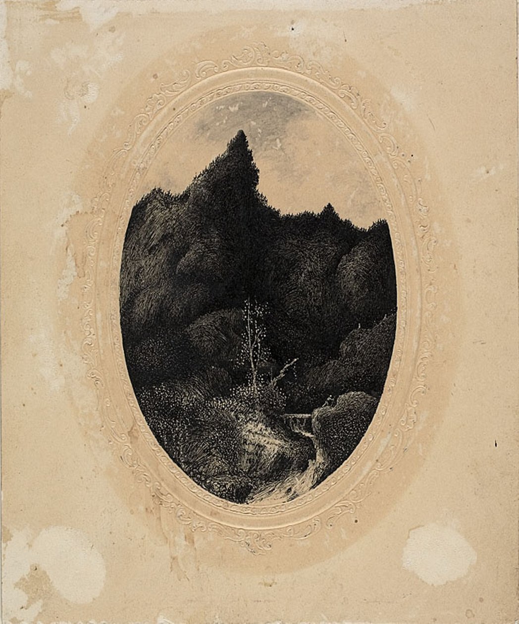 De reiziger in de bergen door Rodolphe Bresdin