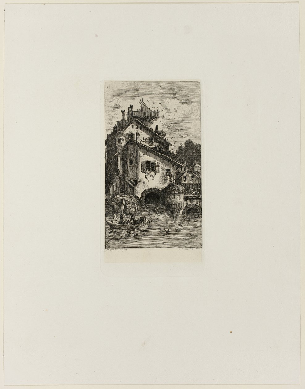 Watermolen door Rodolphe Bresdin