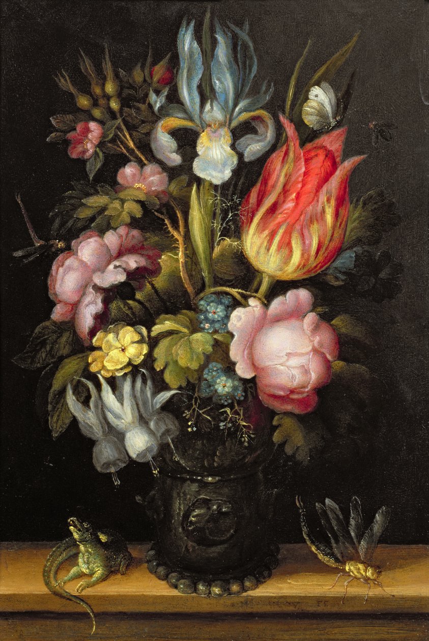 Bloemenstuk met een Roemer door Roelandt Jacobsz. Savery