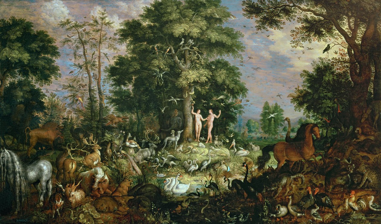 Tuin van Eden door Roelandt Jacobsz. Savery