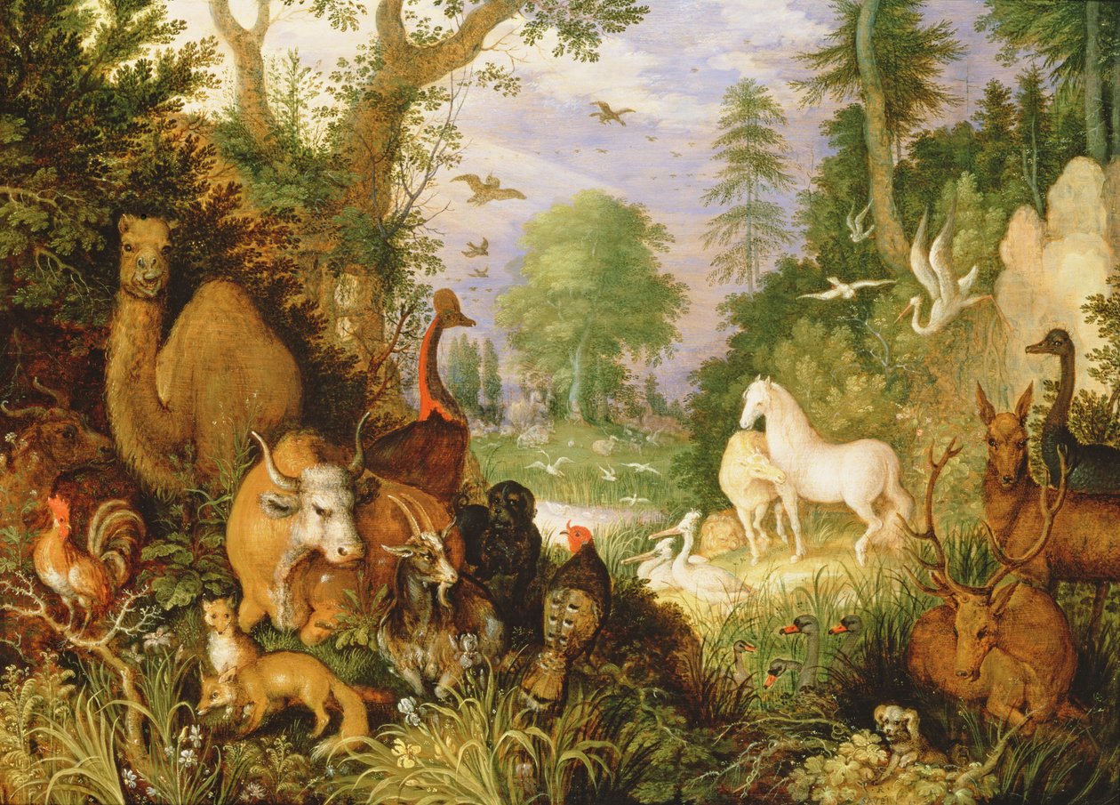 Orpheus betovert de dieren, c.1618 door Roelandt Jacobsz. Savery