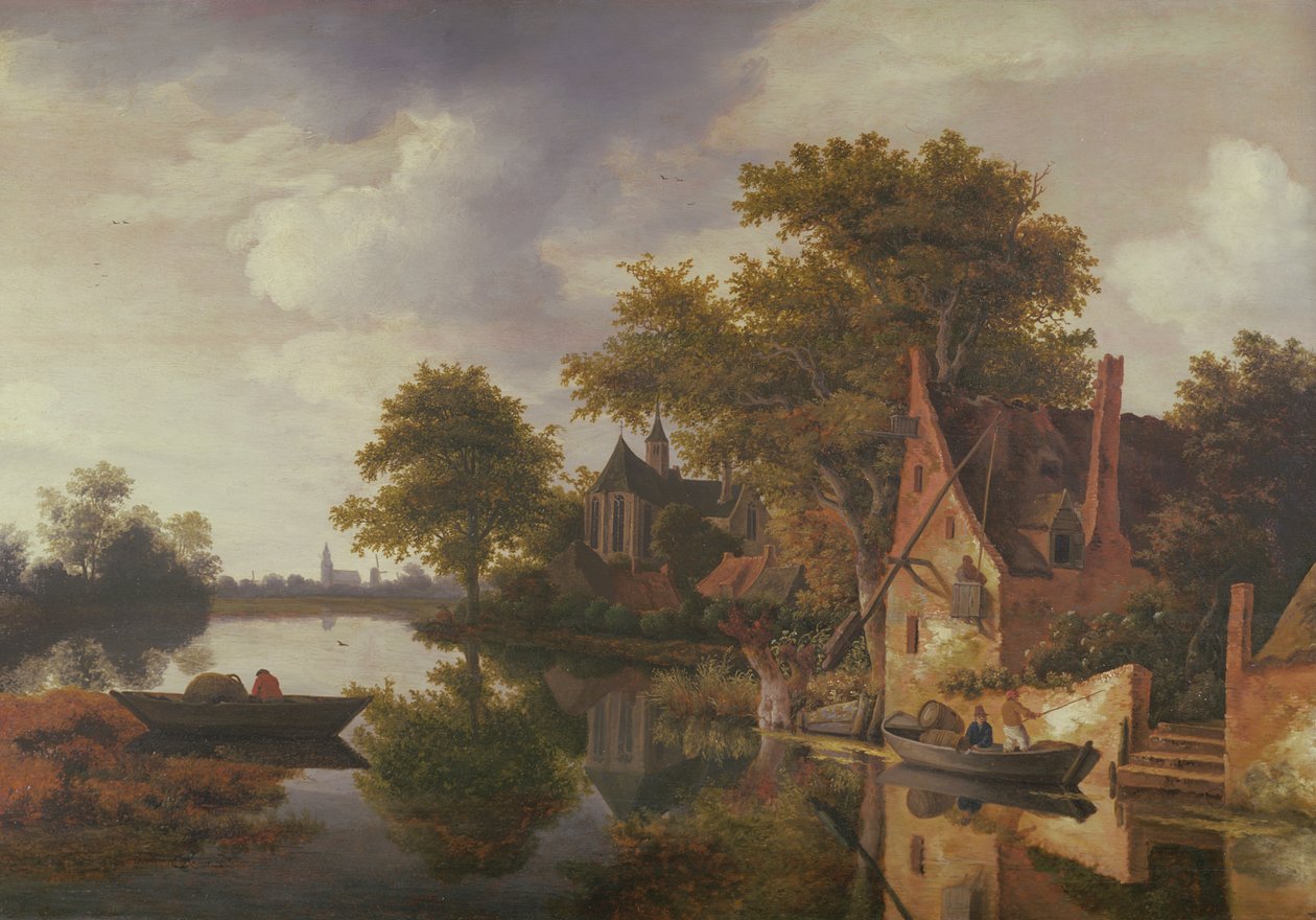Rivierlandschap door Roelof Van Vries