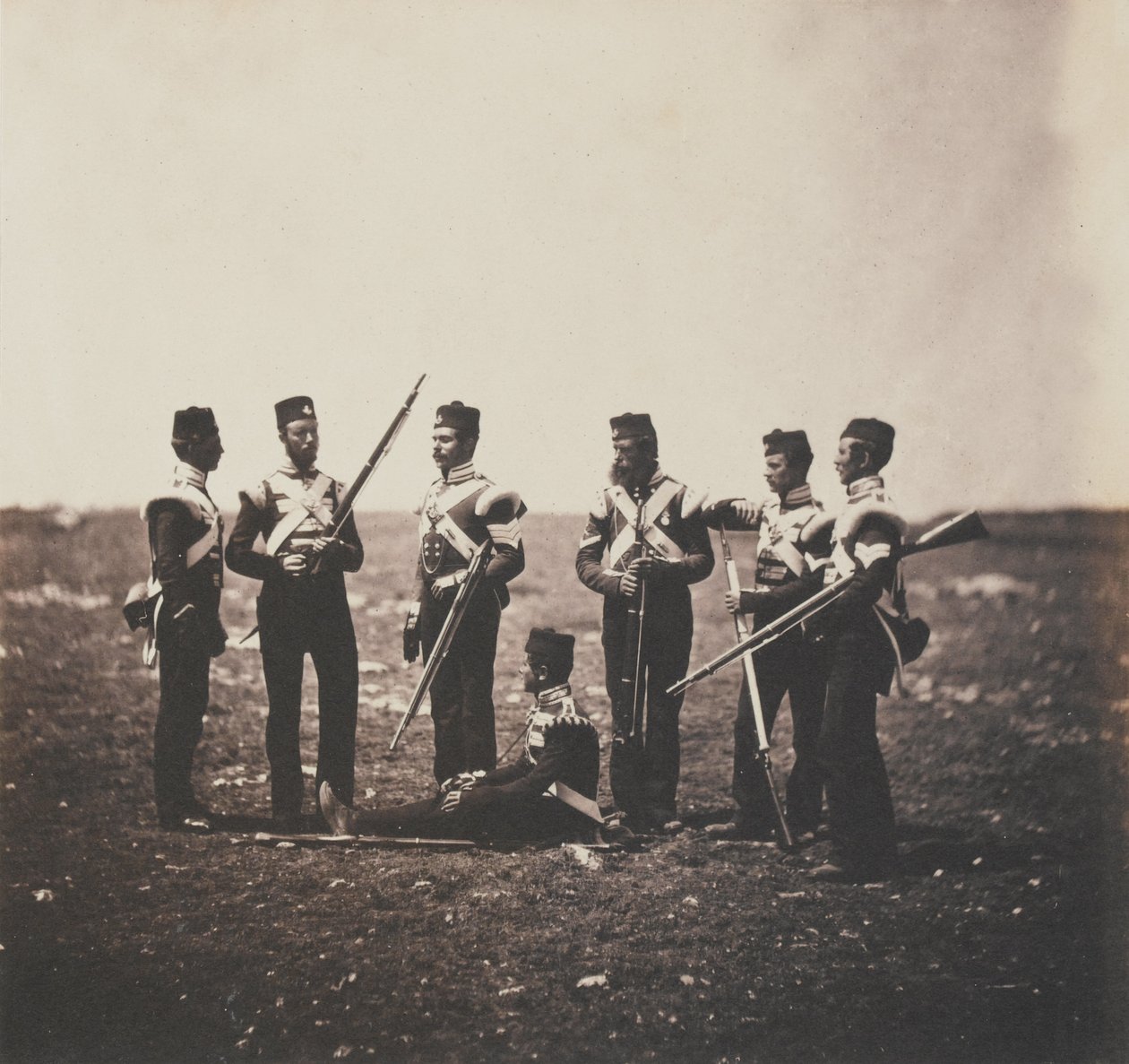 Mannen van het 68e (Durham) Regiment of Foot (Lichte Infanterie) uit een album van 52 foto