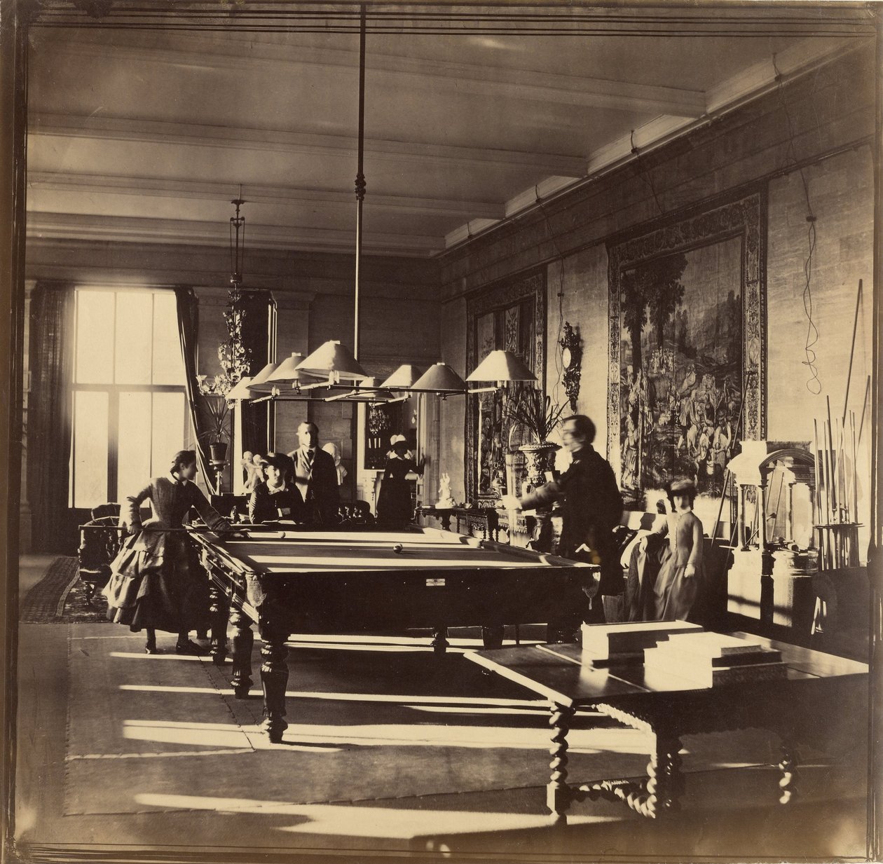 De biljartkamer, Mentmore door Roger Fenton