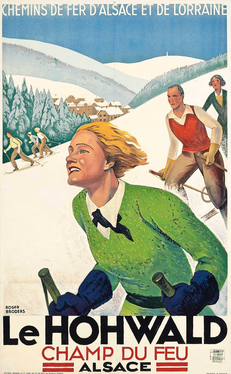 Le Hohwald, ca. 1930 (kleurenlitho) door Roger Broders