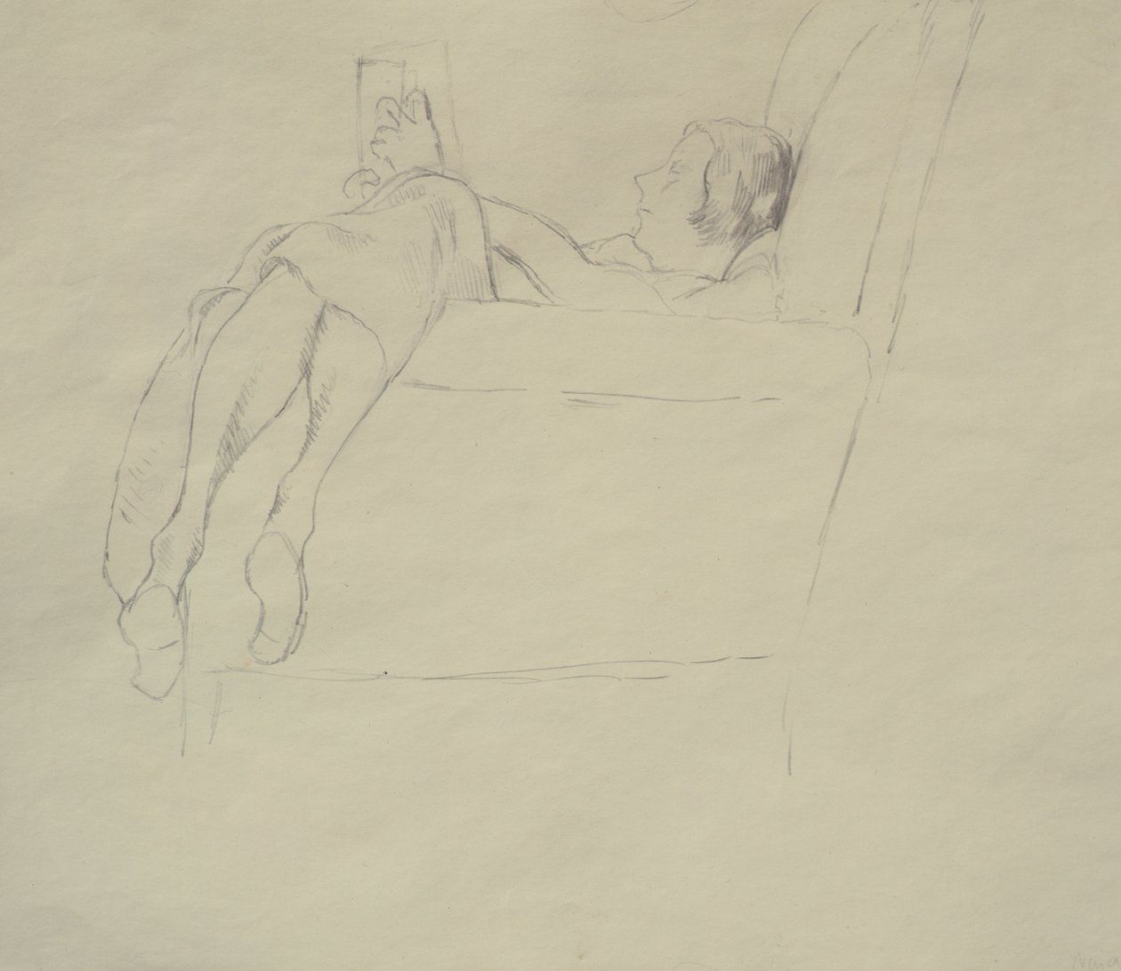 Nina Hamnett Lezend door Roger Eliot Fry