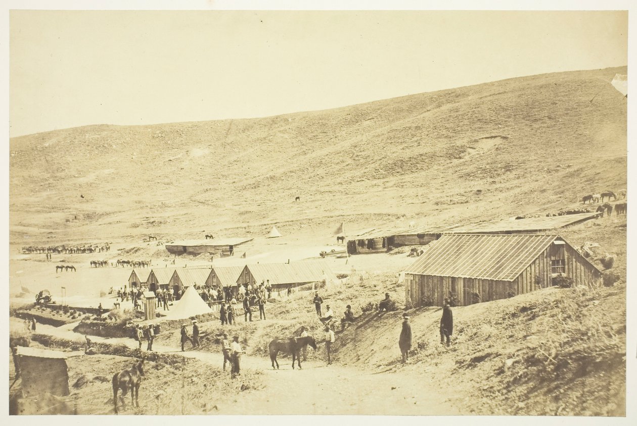 Kamp van de 4e lichte dragonders door Roger Fenton