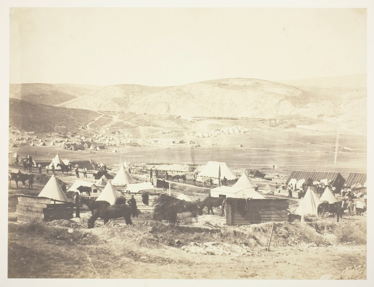 Kamp van de 5e Dragoon Guards door Roger Fenton