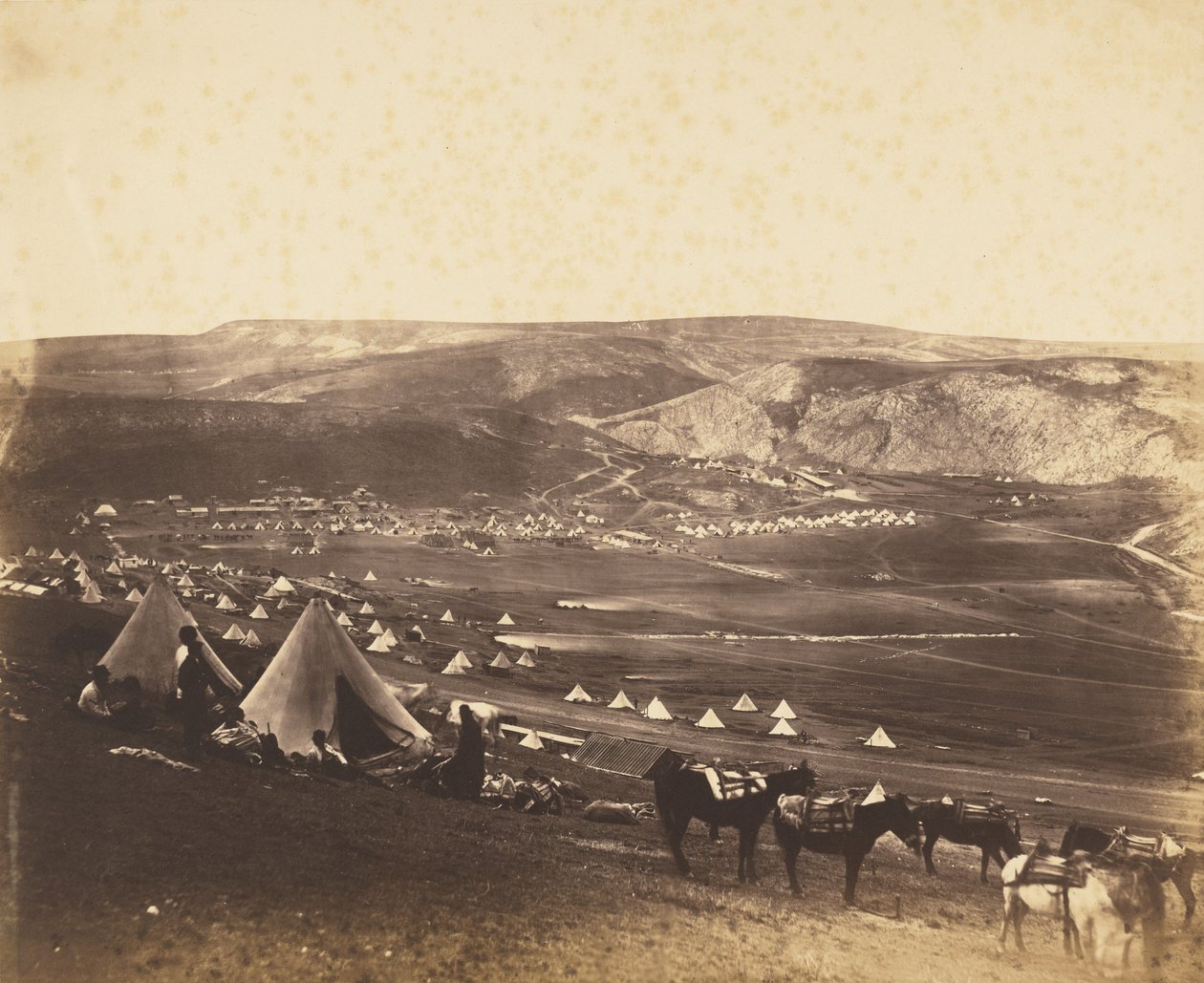 Cavaleriekamp, Balaklava door Roger Fenton