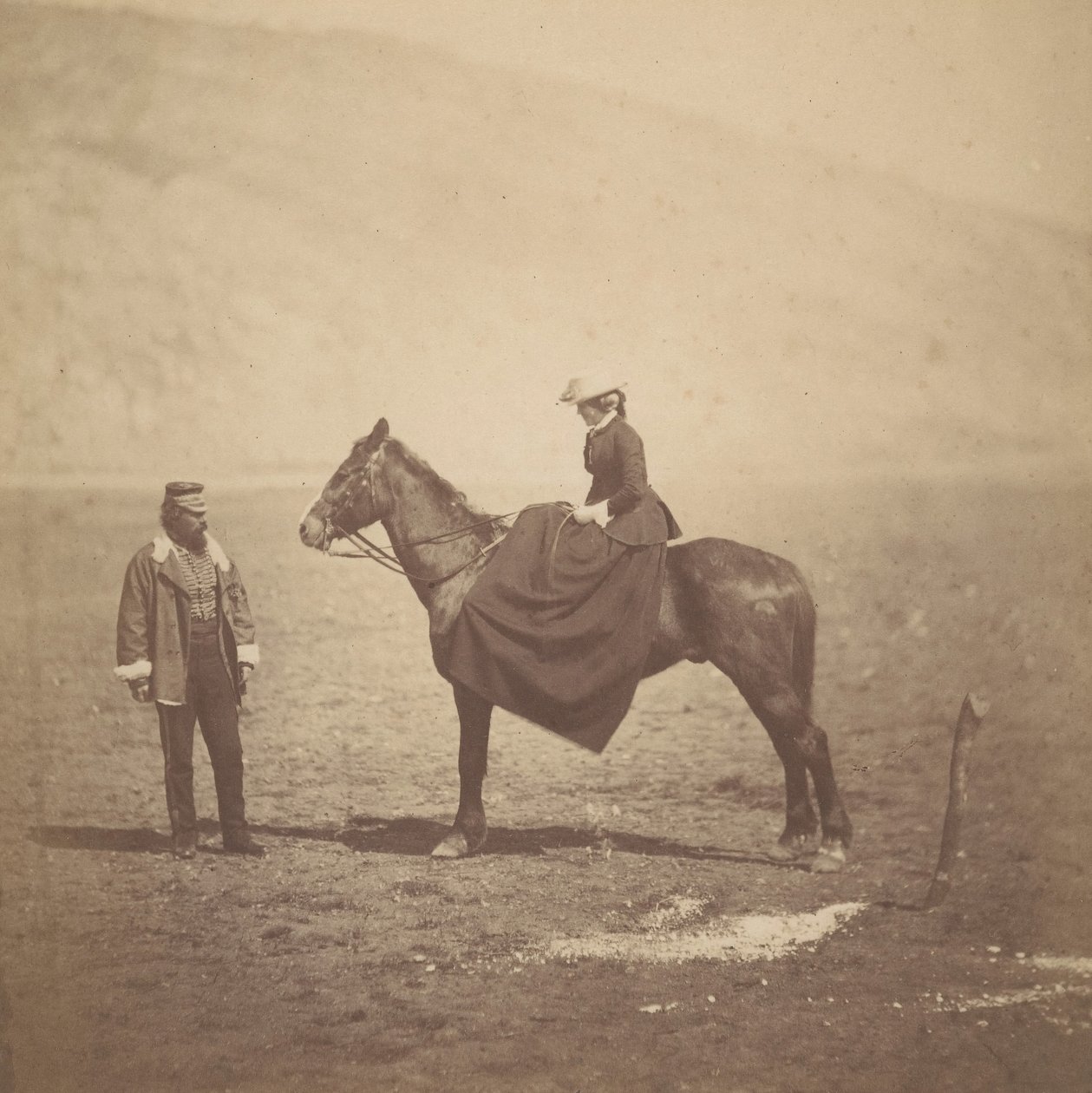 Henry Duberly en mevrouw Duberly, 1855 door Roger Fenton