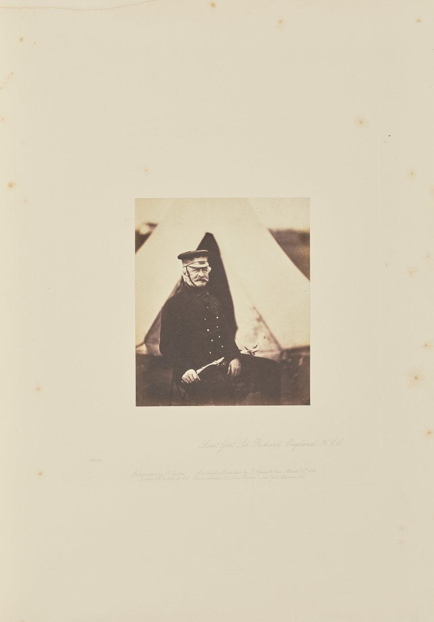 Luitenant-generaal Sir Richard England, K.C.B. door Roger Fenton