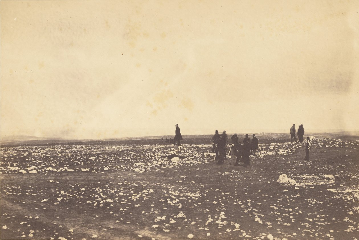 Agenten op de uitkijk bij Cathcarts Hill. door Roger Fenton