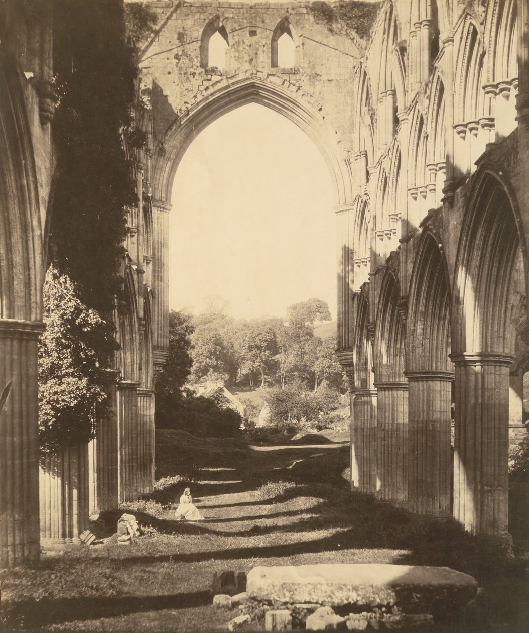 Rievaulx Abbey, 1854 door Roger Fenton