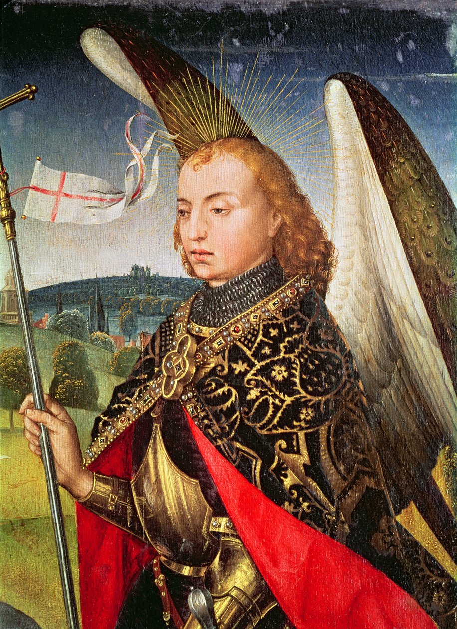 Sint Michaël de Aartsengel, 1460-66 (detail) door Rogier van der Weyden