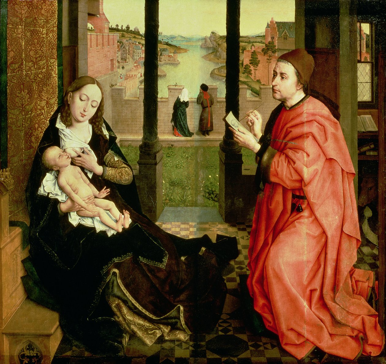 St. Lucas Tekent een Portret van de Maagd door Rogier van der Weyden