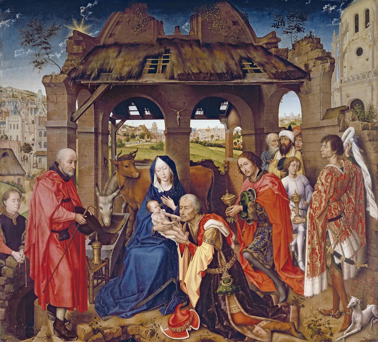 De aanbidding der wijzen, c.1455 (eiken paneel) door Rogier van der Weyden