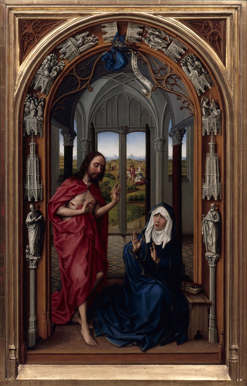 Het altaar van Onze Lieve Vrouw (Miraflores Altaar) door Rogier van der Weyden