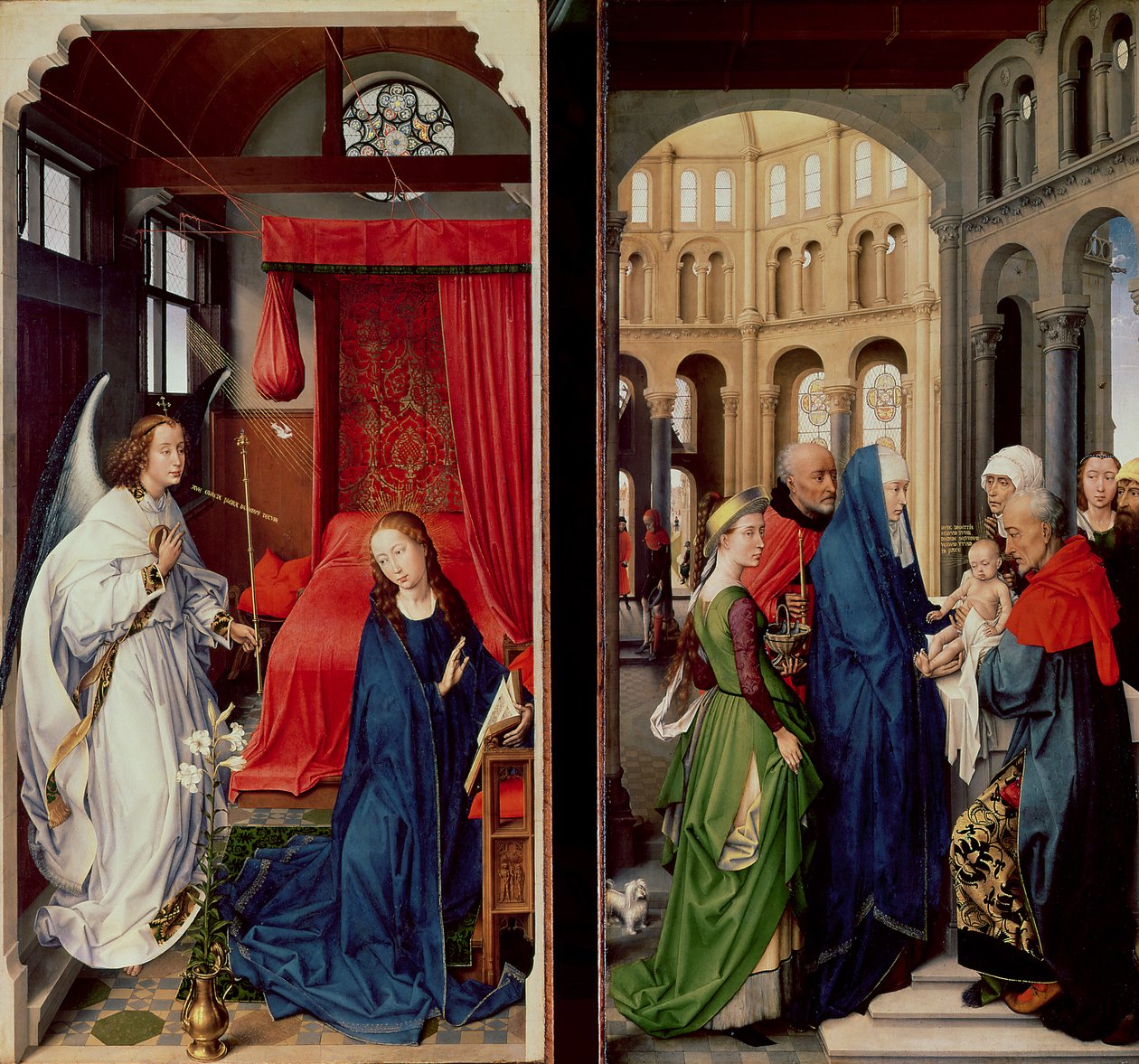 De Aankondiging en de Presentatie in de Tempel door Rogier van der Weyden