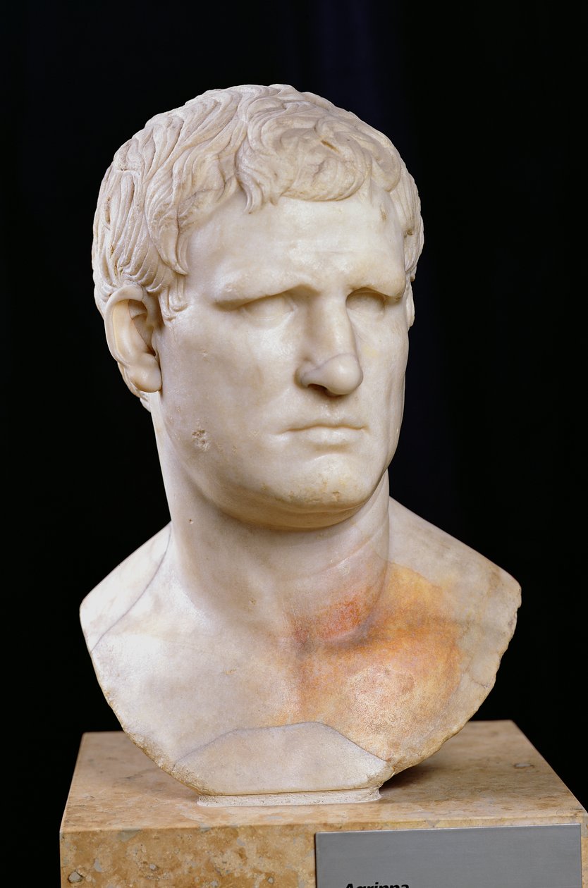 Buste van Agrippa (63-12 v.Chr.) door Roman